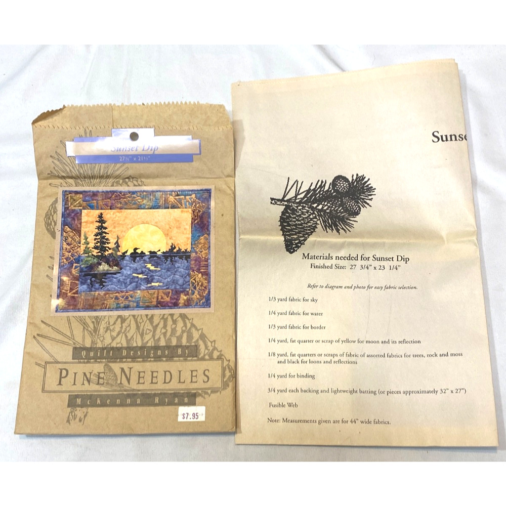 McKenna Ryan Sunset Dip Pine Needles Quilt Pattern 27 3/4x21 1/2"